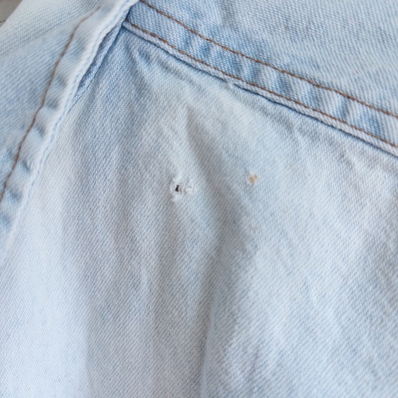 LEVIS Button up Denim Shirt light Blue Large western cowboy vintage - Picture 6 of 10